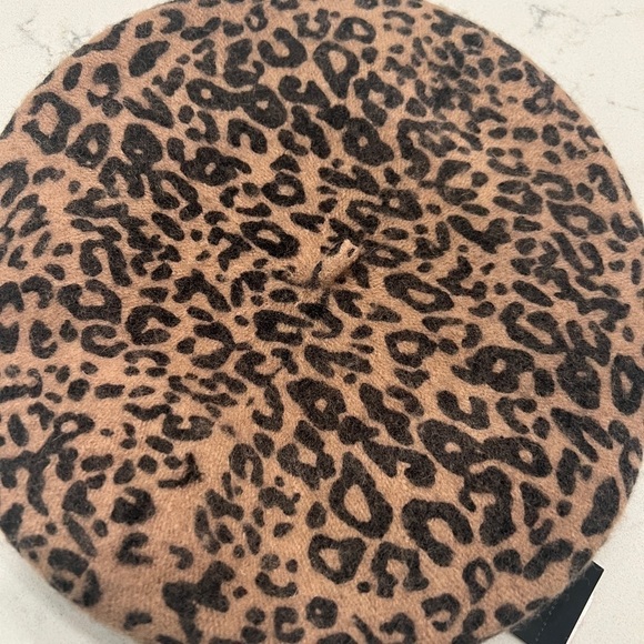 NWT I.N.C International Concepts Women’s Leopard Print Wool Blend Beret hat … - Picture 6 of 7